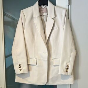 Never worn white leather blazer - perfect bridal jacket